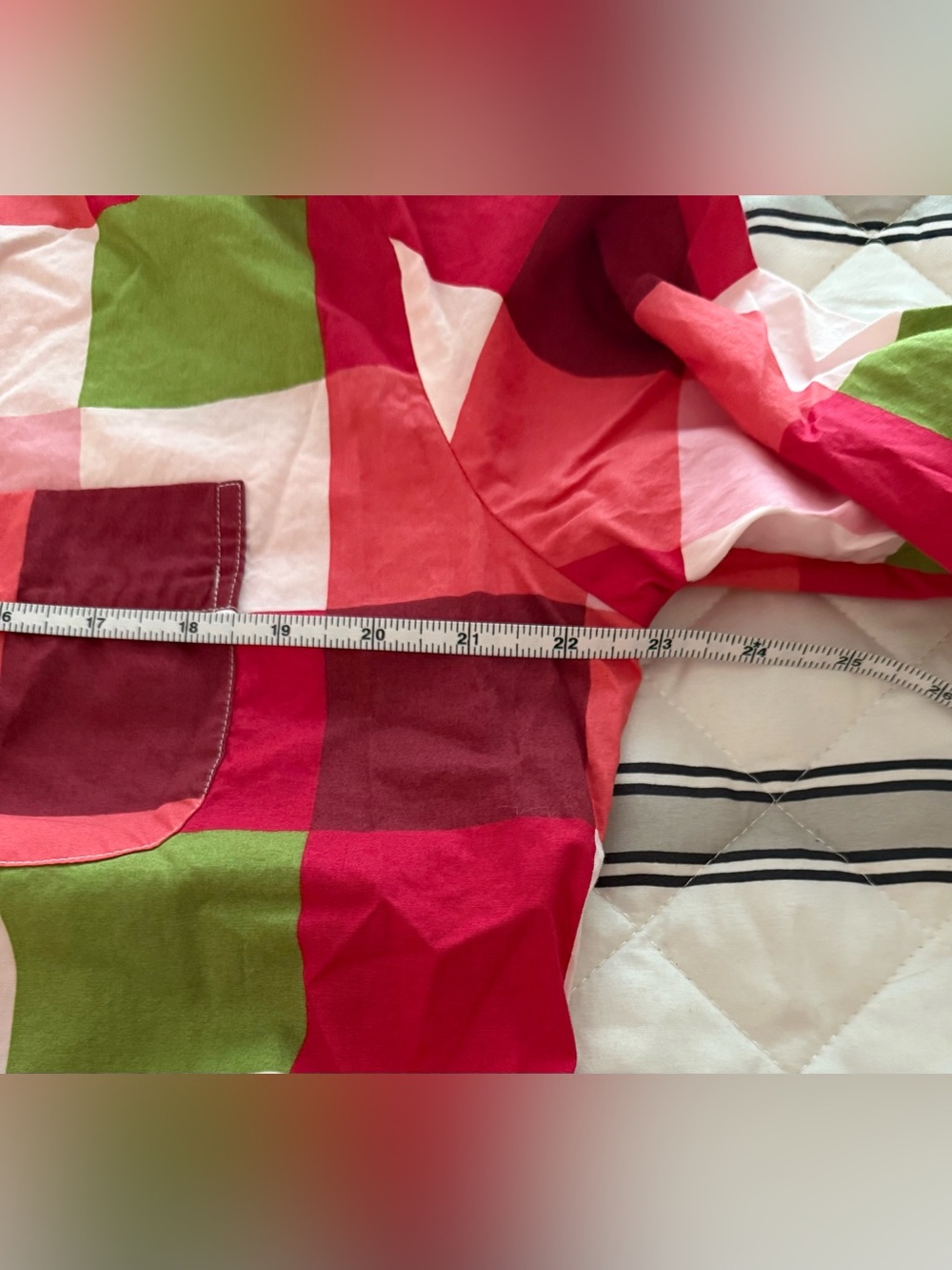 PrintFresh Pink Green Red Buffalo Plaid Pajamas Loungewear Set Top Pants Small - Picture 11 of 11